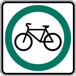 Vorgeschriebener Radweg.