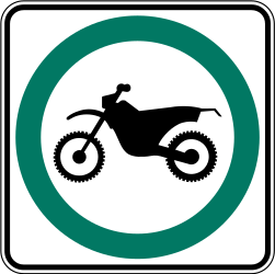 Vorgeschriebener Weg für Mopeds.