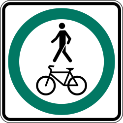 Gemeinsamer Geh- und Radweg vorgeschrieben.