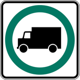 Mandatory lane for trucks.