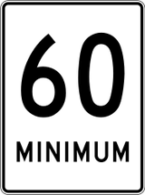 Start of a minimum speed.