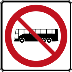 Busse verboten.