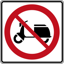 Mopeds verboten.