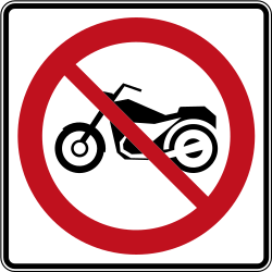 Motorräder verboten.