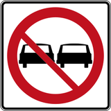 Overtaking prohibited.