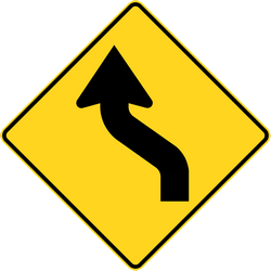 Warning for a double curve, first left then right.