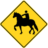 Warning for equestrians.