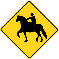 Warning for equestrians.