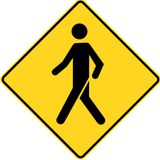 Warning for pedestrians.
