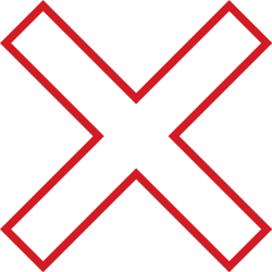 Warning for a railway crossing with one track.