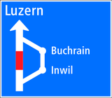 Umleitung für nicht zugelassene Fahrzeuge.