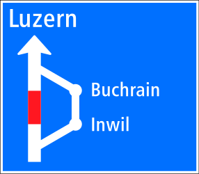 Umleitung für nicht zugelassene Fahrzeuge.