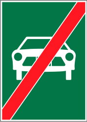 Ende der Kraftfahrstraße.