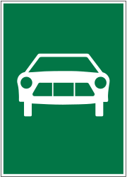 Beginn einer Kraftfahrstraße.