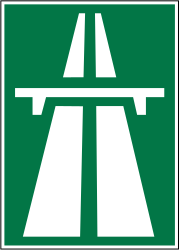 Beginn einer Autobahn.