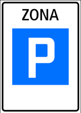 Beginn einer Parkzone.