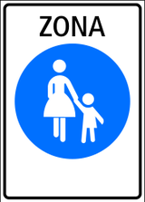 Beginn einer Fußgängerzone.