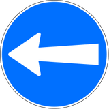 Links fahren vorgeschrieben.