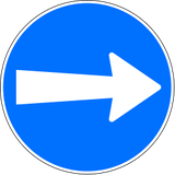 Rechts fahren vorgeschrieben.