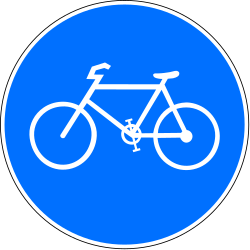 Mandatory path for cyclists.