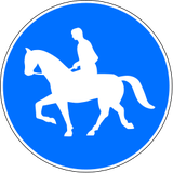 Vorgeschriebener Reitweg.