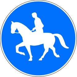 Mandatory path for equestrians.