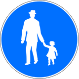 Vorgeschriebener Gehweg.