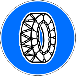 Snow chains mandatory.