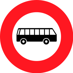 Busse verboten.