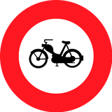 Mopeds verboten.