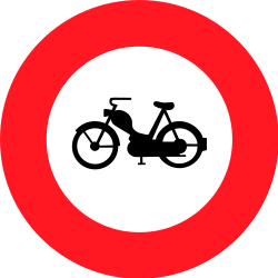Mopeds verboten.