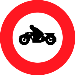 Motorräder verboten.