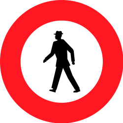 Fußgänger verboten.
