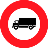 Lastwagen verboten.
