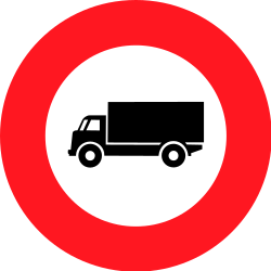 Lastwagen verboten.