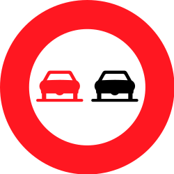 Überholen verboten.
