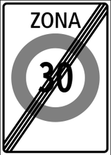 Ende der Geschwindigkeitszone.