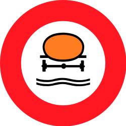 Fahrzeuge mit wassergefährdenden Stoffen verboten.