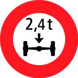 Fahrzeuge über zulässiger Achslast verboten.