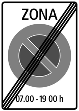 Ende der Parkverbotszone.