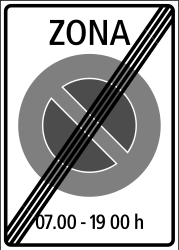 Ende der Parkverbotszone.