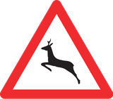 Warnung vor Wildwechsel.