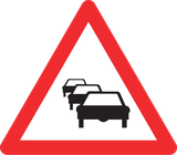 Warnung vor Verkehrsstaus.