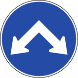 Pass obstacle on either side.
