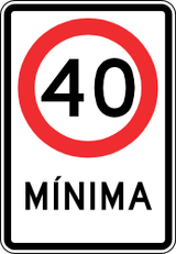 Start of a minimum speed.