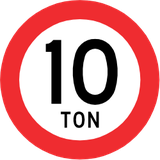 Vehicles heavier than indicated prohibited.