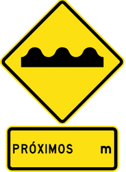 Warning for a bad road surface.