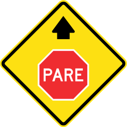 Stop and give way ahead.