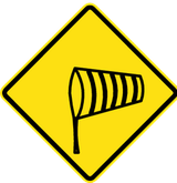 Warning for strong crosswinds.