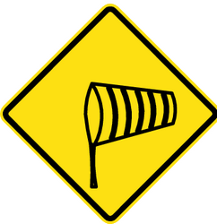 Warning for strong crosswinds.